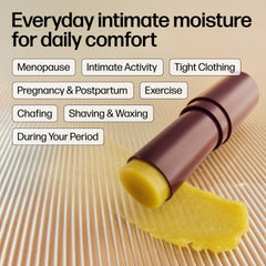 VMAGIC Lips Stick being applied to the vulvar area for daily comfort and moisture.