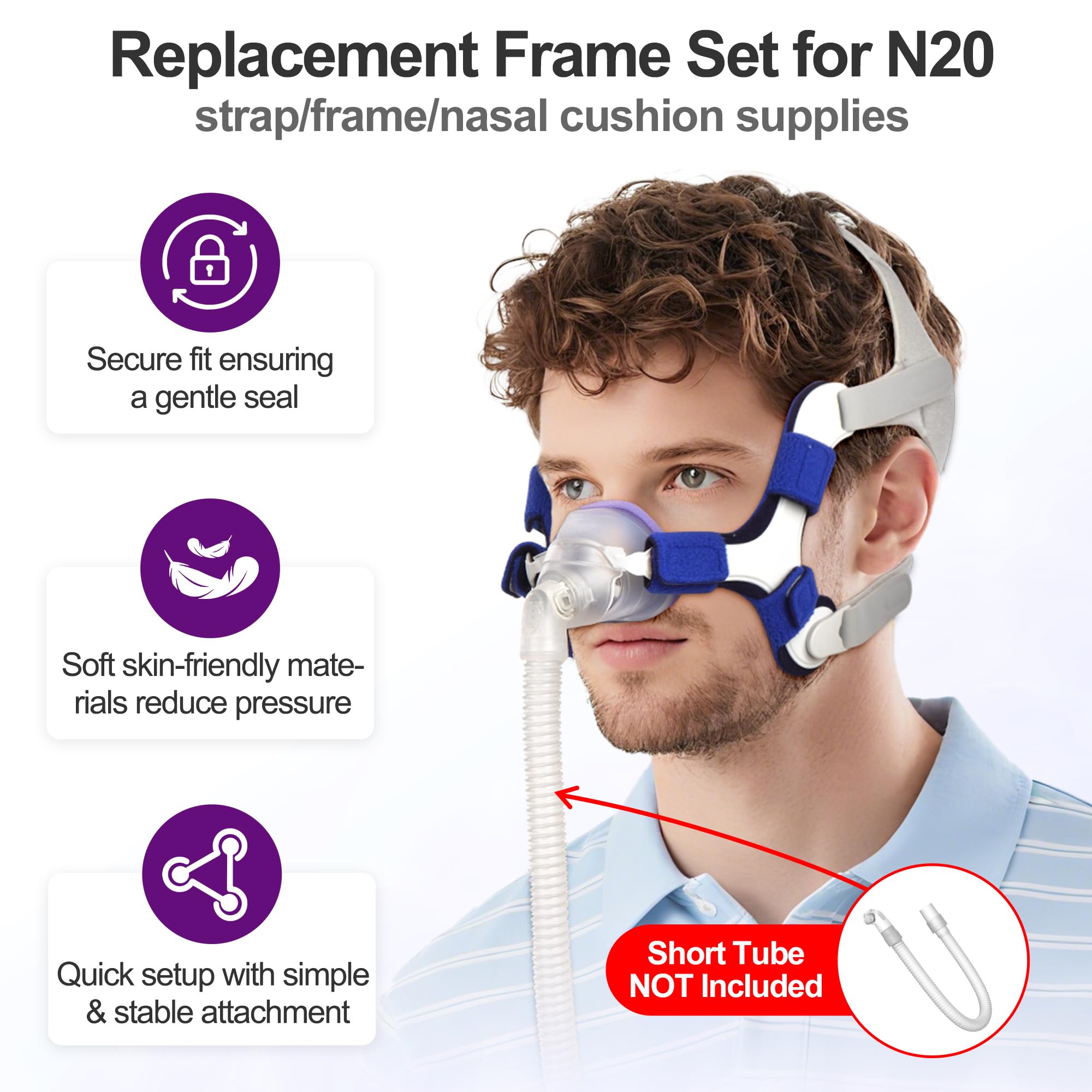 MEDICOLOR N20 flexible headband with adjustable buckles for comfort.