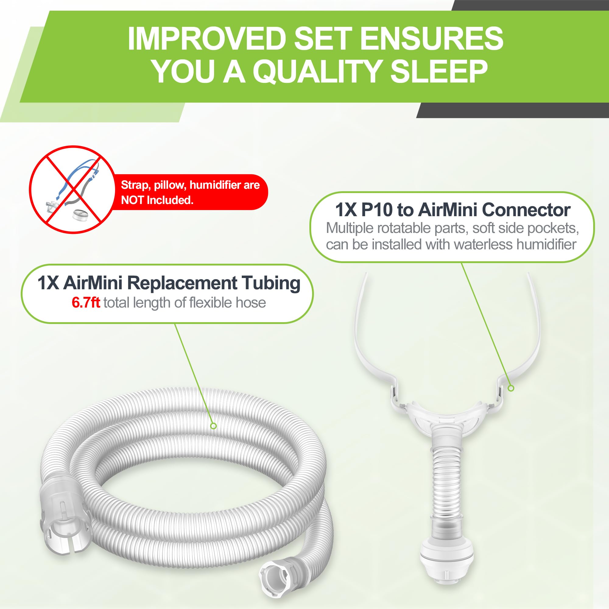 MEDICOLOR P10 to AirMini connector tube preserves airflow and reliable connections.