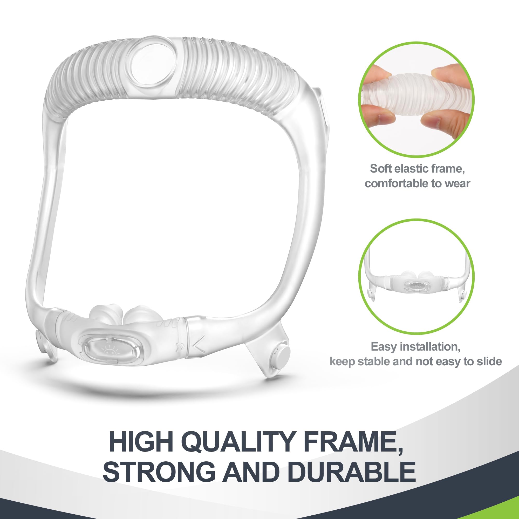 MEDICOLOR P30i nasal cushion with whisper quiet vent promotes calm nights.