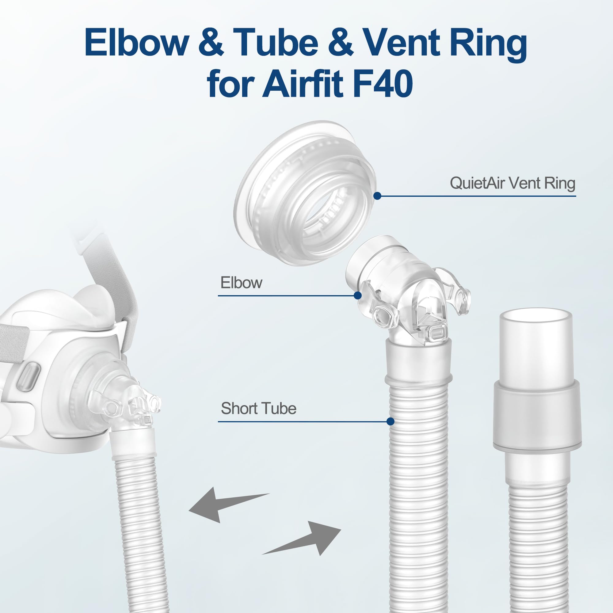 MEDICOLOR short-tube and elbow enable easy, one-handed attachment for simple setup.
