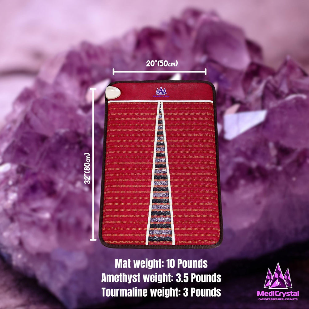 MediCrystal 32x20-inch mini mat crystal-window view highlighting the crystal chamber.