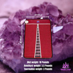 MediCrystal 32x20-inch mini mat crystal-window view highlighting the crystal chamber.