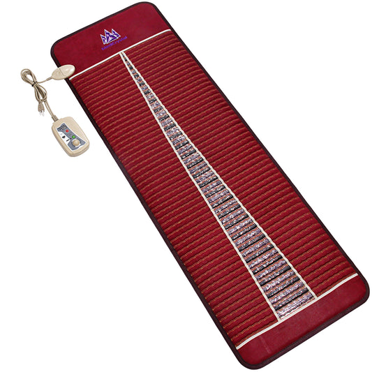 MediCrystal full-size amethyst tourmaline mat with crystal window for cozy home warmth
