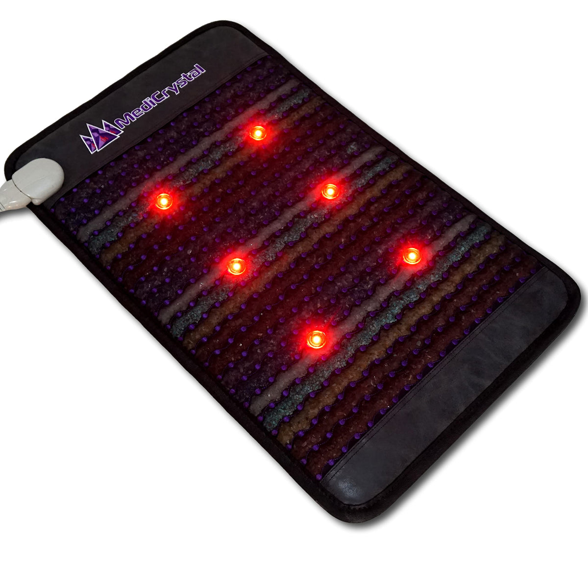 MediCrystal infrared heating pad crystal layer close-up highlighting relaxation.