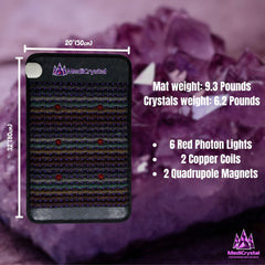 MediCrystal infrared heating pad seven crystals shown for calming wellness.