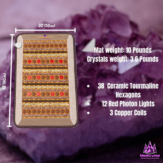 Close-up of crystal layers on the MediCrystal ThermoGem mat