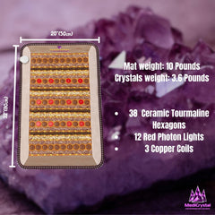 Close-up of crystal layers on the MediCrystal ThermoGem mat