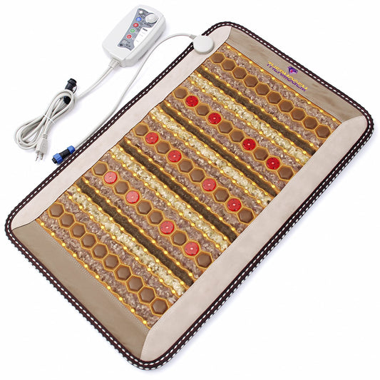 MediCrystal ThermoGem mat top view with crystal layers for at-home warmth