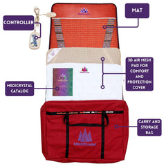 MediCrystal wellness at home scene emphasizing relaxing thermal therapy.