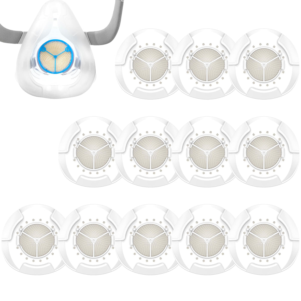 Medihealer 12-pcs upgraded humidifiers packaging highlighting value for CPAP users.