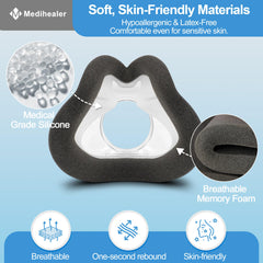 Medihealer Airfit F30 cushion close-up reveals breathable memory foam
