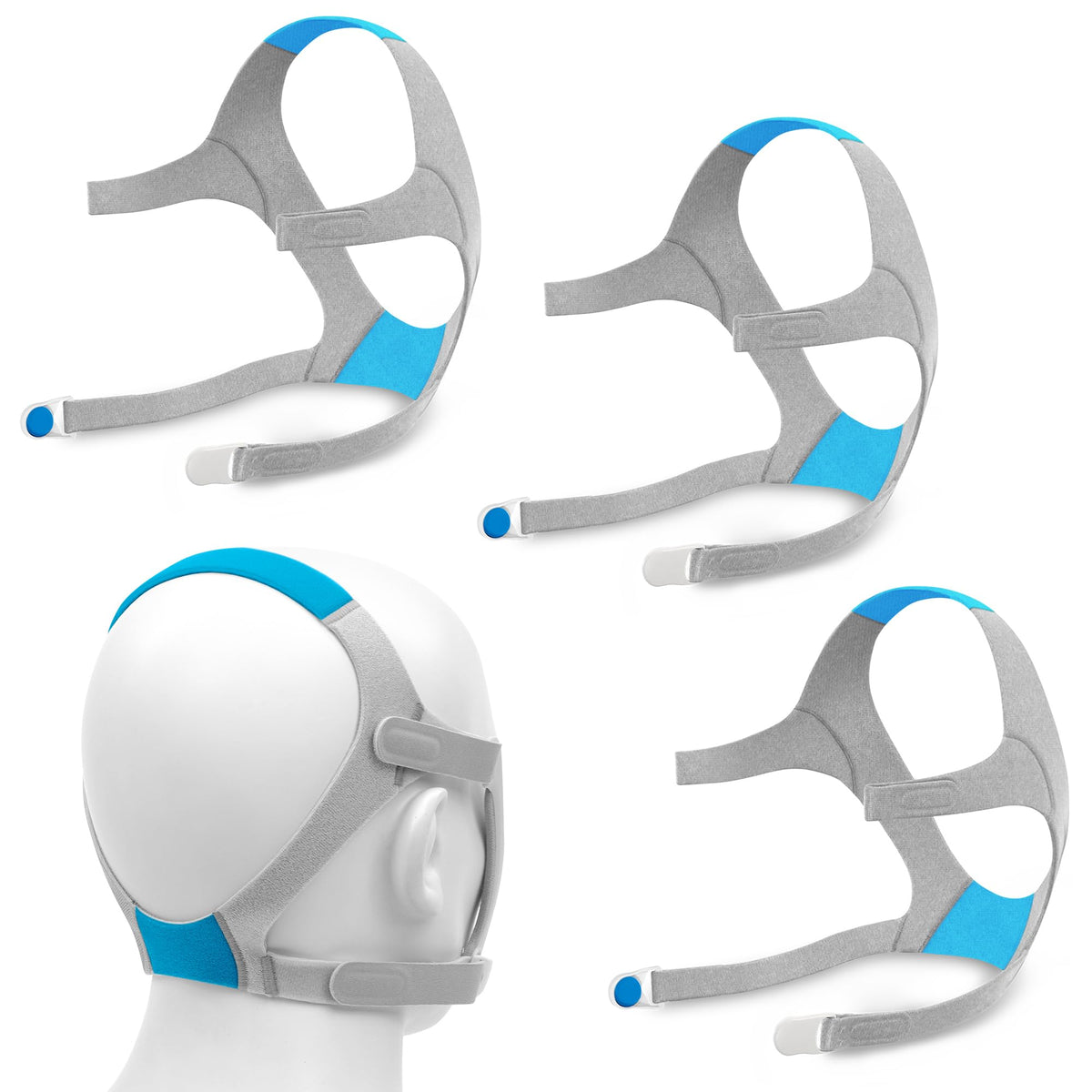 Medihealer CPAP headgear for AirFit N20 compatibility, quick secure fit for nightly use.
