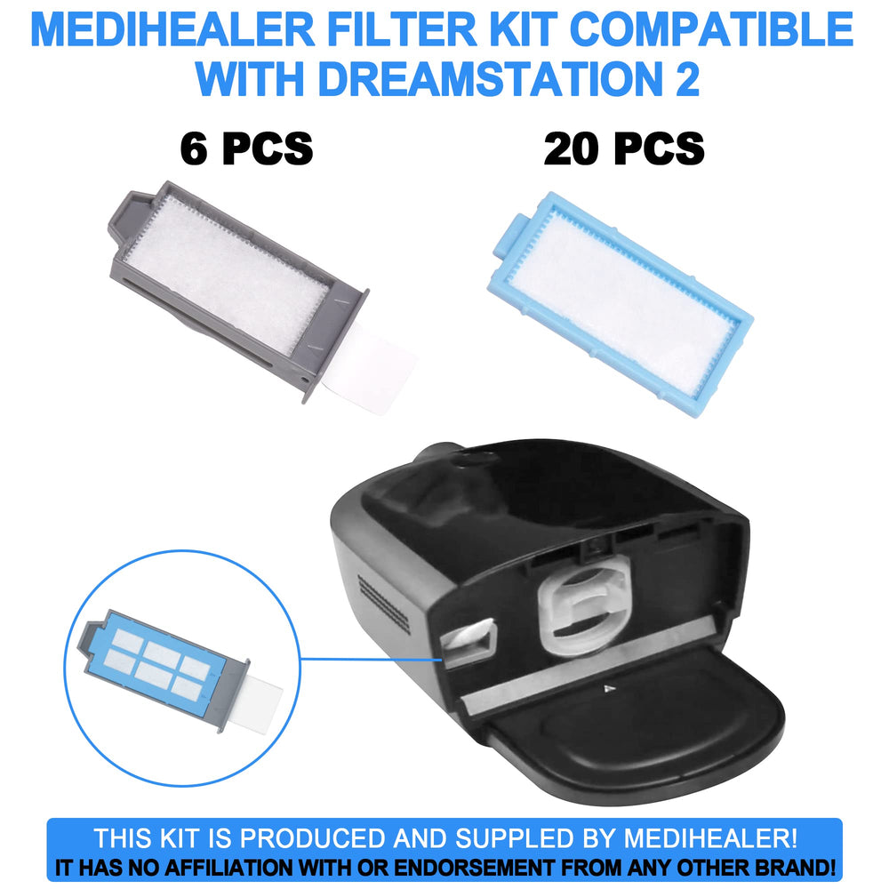 Medihealer DreamStation 2 pollen filters—6-pack to reduce larger particle exposure