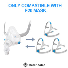 Medihealer easy-clip attachment for quick, secure CPAP setup in low light.