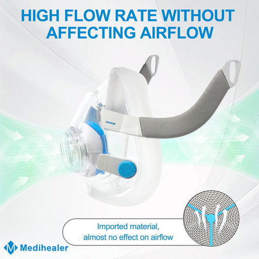 Medihealer F20-compatible AirMini capsule close-up showing airtight fit for quiet sleep.