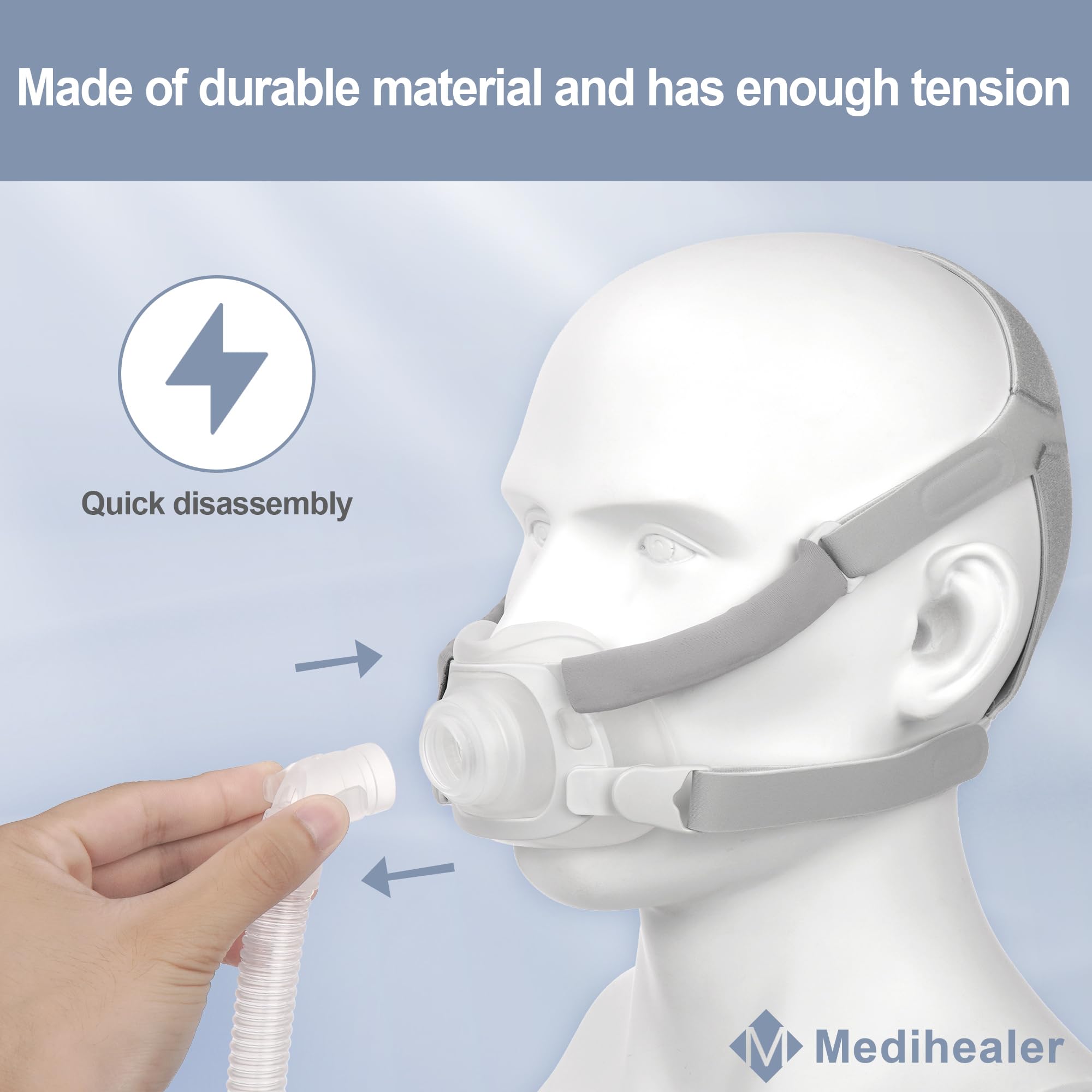 Medihealer quietair vent: ultra-low noise exhalation for quieter nights.