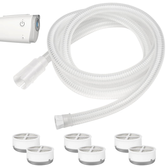 Medihealer AirMini CPAP tubing with Humi DX; flexible nightly setup.