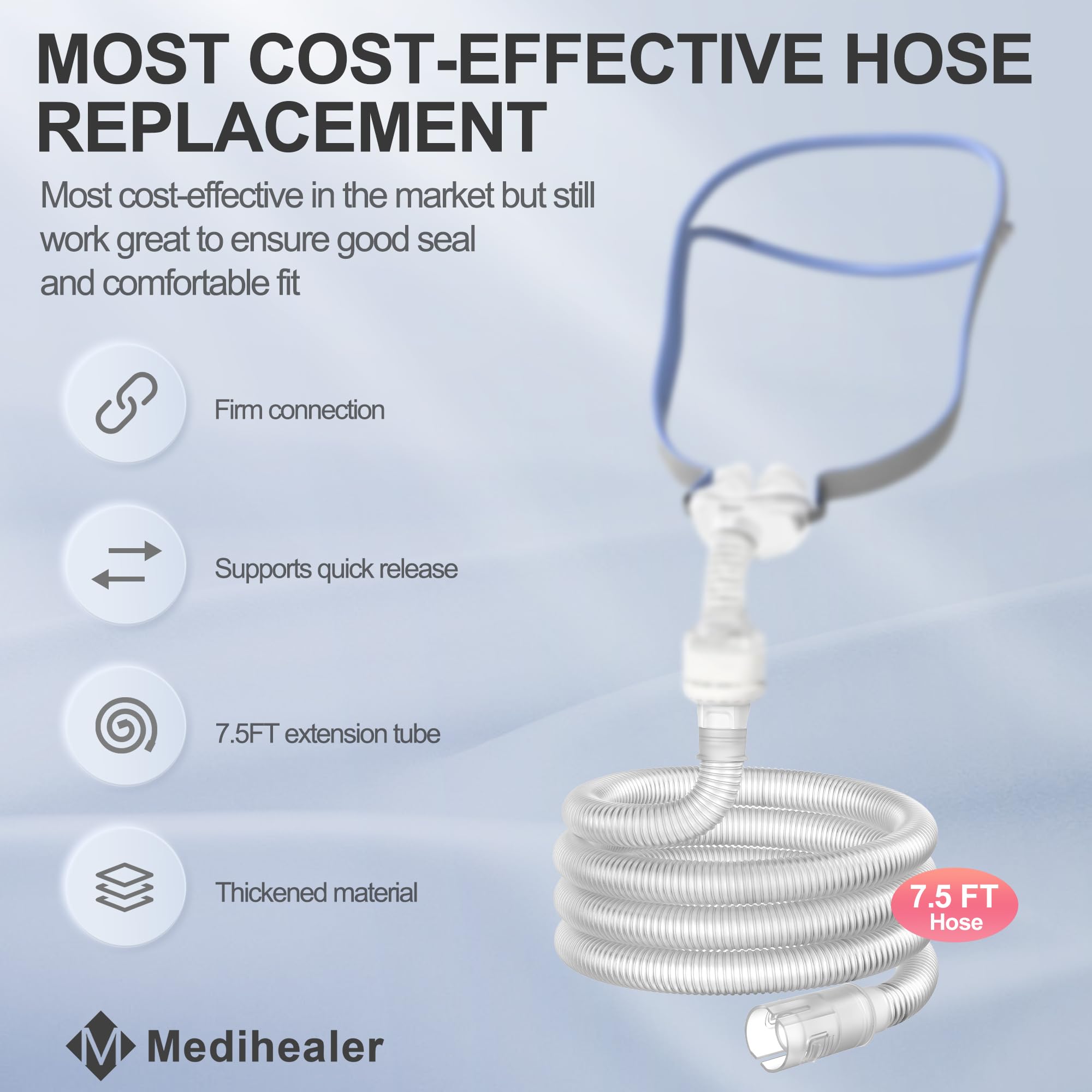 Medihealer rotatable tube joints; easier adjustments during sleep.