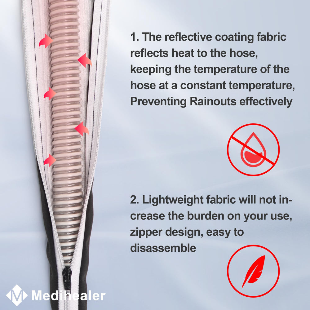 medihealer water chamber air10 hose cover 72-inch extended view for protection