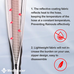 medihealer water chamber air10 hose cover 72-inch extended view for protection