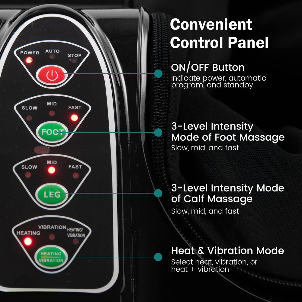Medimall control panel close-up with massage modes