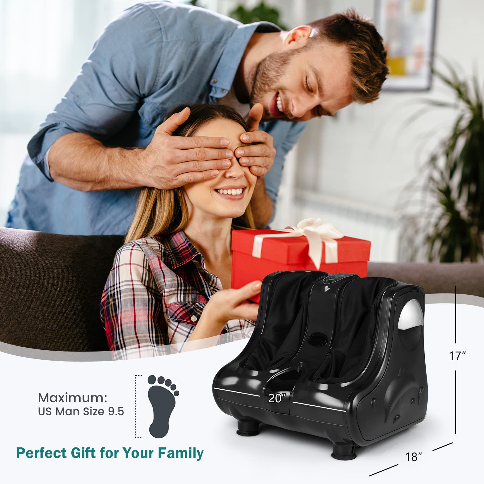 Medimall massager fits up to US size 9.5