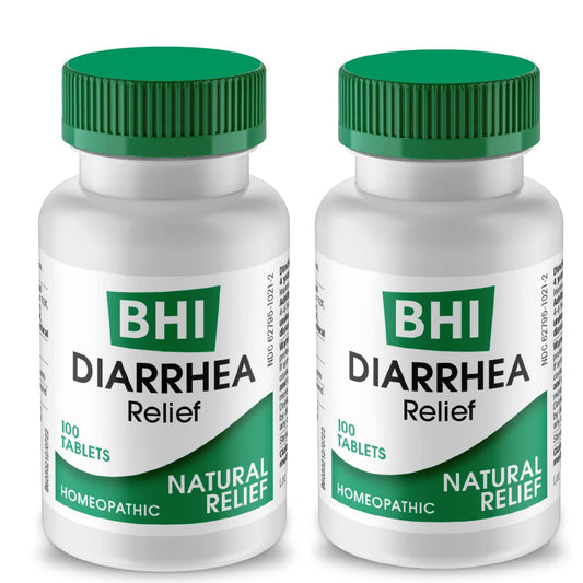 MediNatura BHI Diarrhea Relief bottle front for fast, gentle relief.