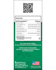 MediNatura BHI Diarrhea Relief tablets closeup showing dissolving action.