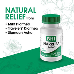 MediNatura BHI Diarrhea Relief compact travel pack for on-the-go relief.