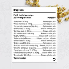 MediNatura T-Relief bottle highlights 12 active botanicals for joint care.