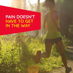 MediNatura T-Relief applied to muscle areas for active days relief