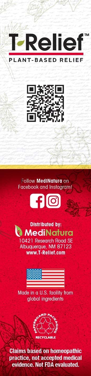 MediNatura T-Relief natural ingredients emphasize clean relief