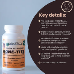 MediNiche Bone-Tite tablets arranged for a daily routine.