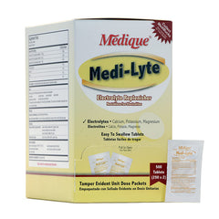 Medique Medi-Lyte bottle with tablets for easy electrolyte replenishment.