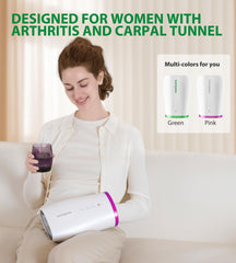 Medisana hand massager modes and intensity levels for personalized sessions.