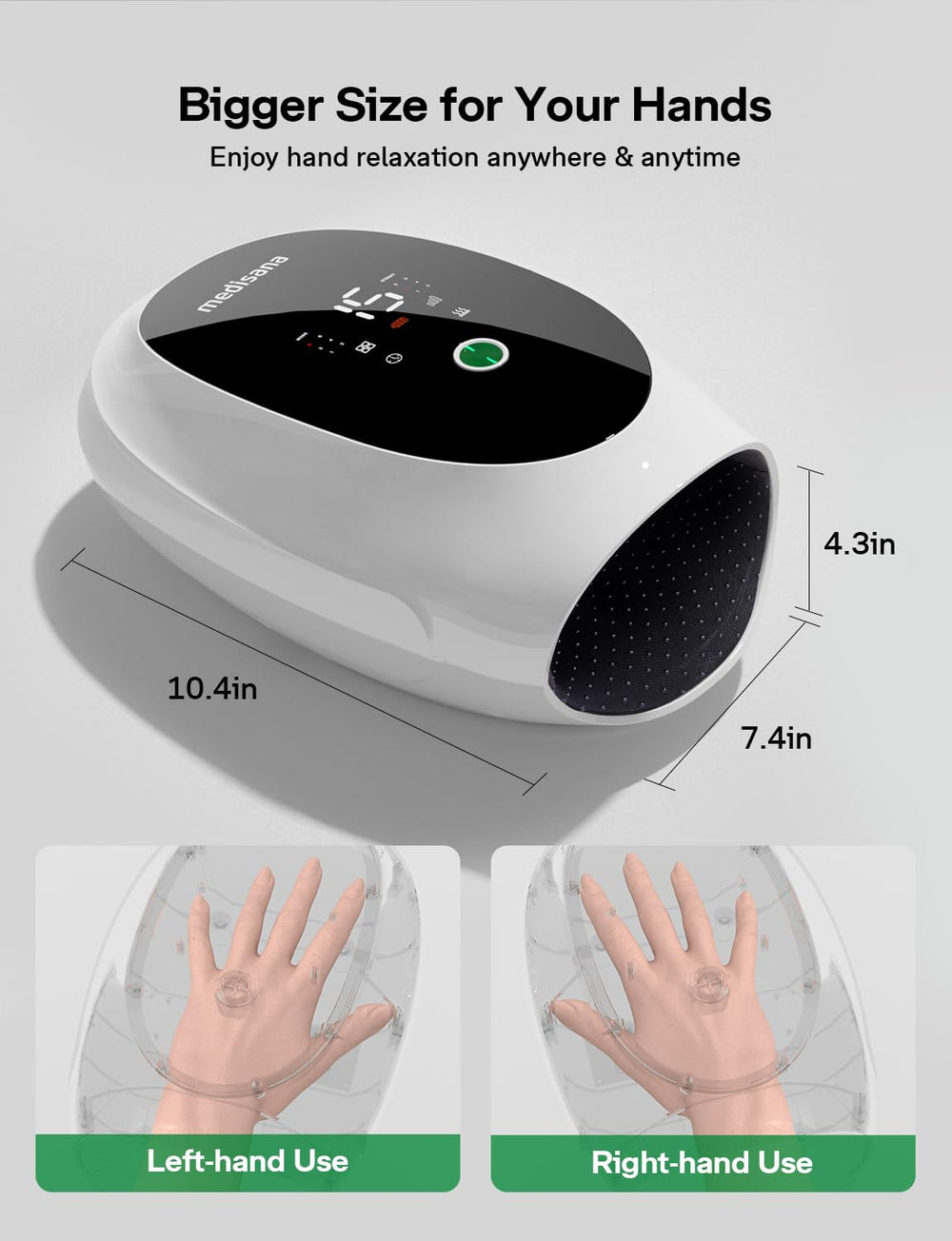 Medisana Hand Massager travel bag image shows on-the-go relaxation anywhere.