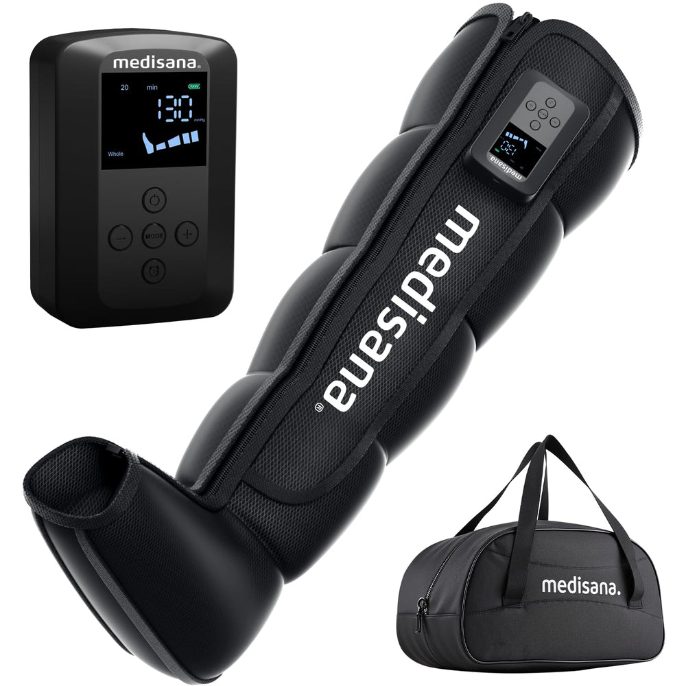 Medisana leg compression massager with 5-zone layout for targeted leg relief