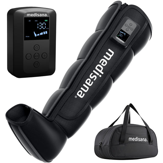 Medisana leg compression massager with 5-zone layout for targeted leg relief