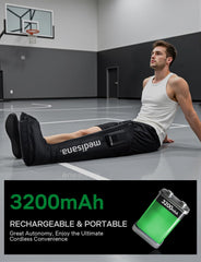 Medisana cordless leg massager shown for wireless comfort