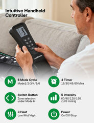 Medisana leg massager foot chamber focused on targeted foot relief.