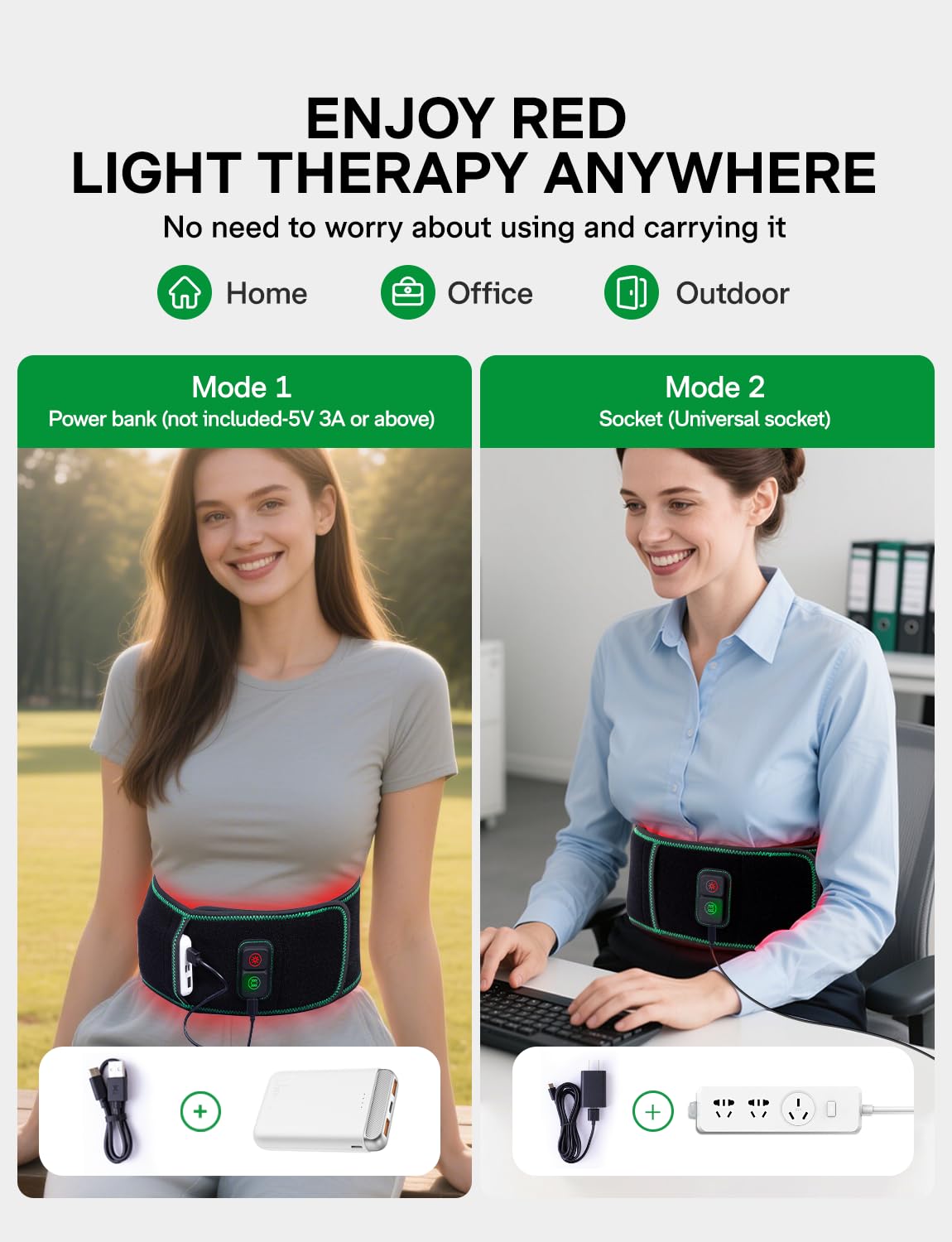 Medisana belt extender showing 40 cm extension for flexibility.
