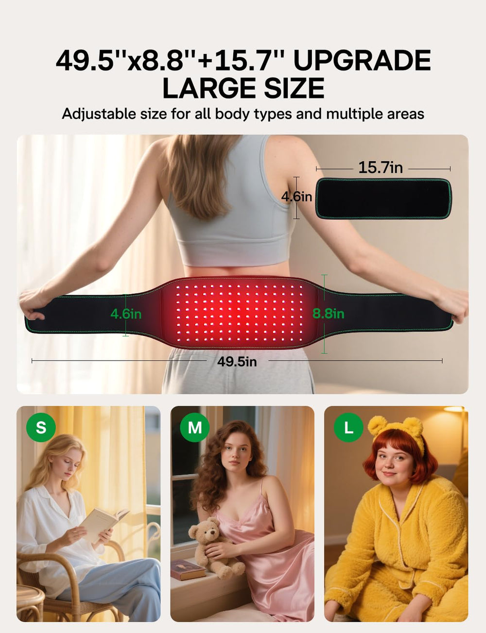 Medisana belt plug-in outlet for uninterrupted sessions.