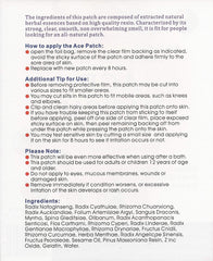 Meditalent Ace Patch Aqueous Balm affixed to skin with breathable, flexible adhesion.