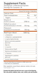 MediTropin dietary supplement mix in a glass suggesting daily rejuvenation and recovery