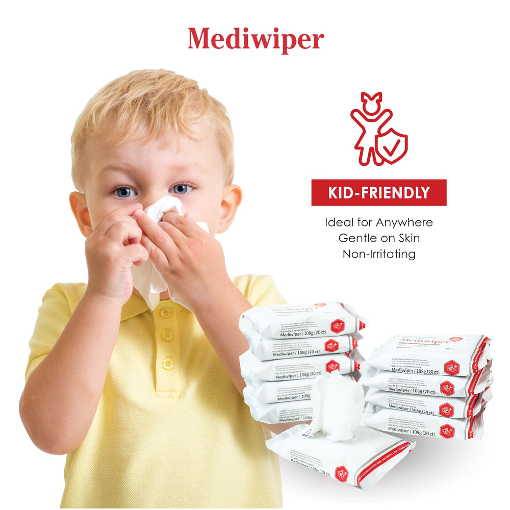 MEDIWIPER wipes in car grab-and-go cleanliness on the road