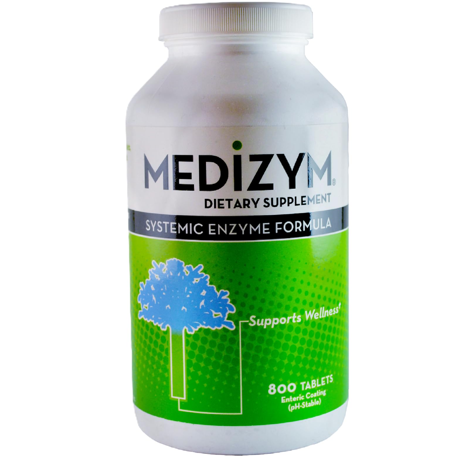 Medizym Systemic Enzyme 800 tablets bottle supports everyday wellness and digestion