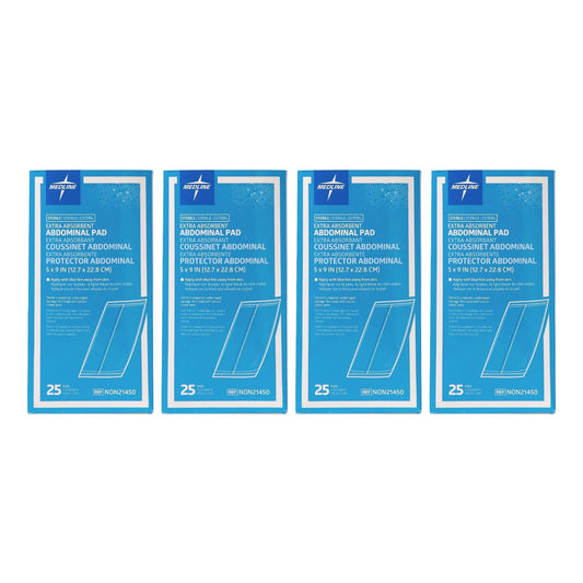 Medline abdominal pad with a soft nonwoven outer layer for quick wicking and comfort.