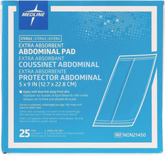 Pack includes 25 sterile pads per pack, four packs total for 100 pads.