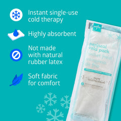 Medline perineal cold packs are highly absorbent to reduce leakage.